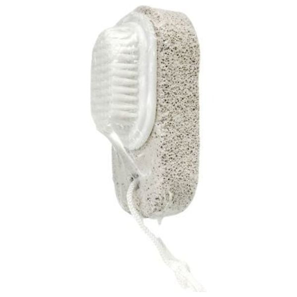 Foot Care Pumice Stone For Feet For Feet Hands And Body Dead Skin Remover Tool | Pumice Foot Grinding Stone Two Piece Set to Remove Dead Skin Calluses Clean Stone Nail Brush to Remove Dirt - 02 PCs - Random Color