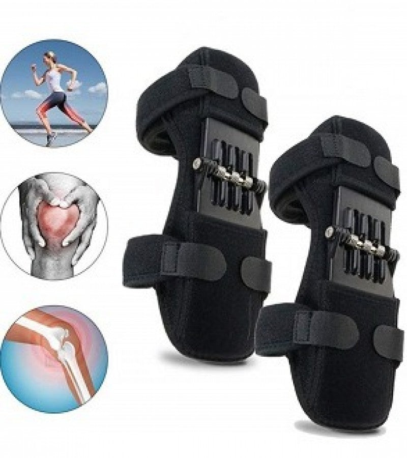 Join Support Knee Pad Breathable Non slip Power Lift Spring Force Knee Booster Tendon Brace Band  Pair