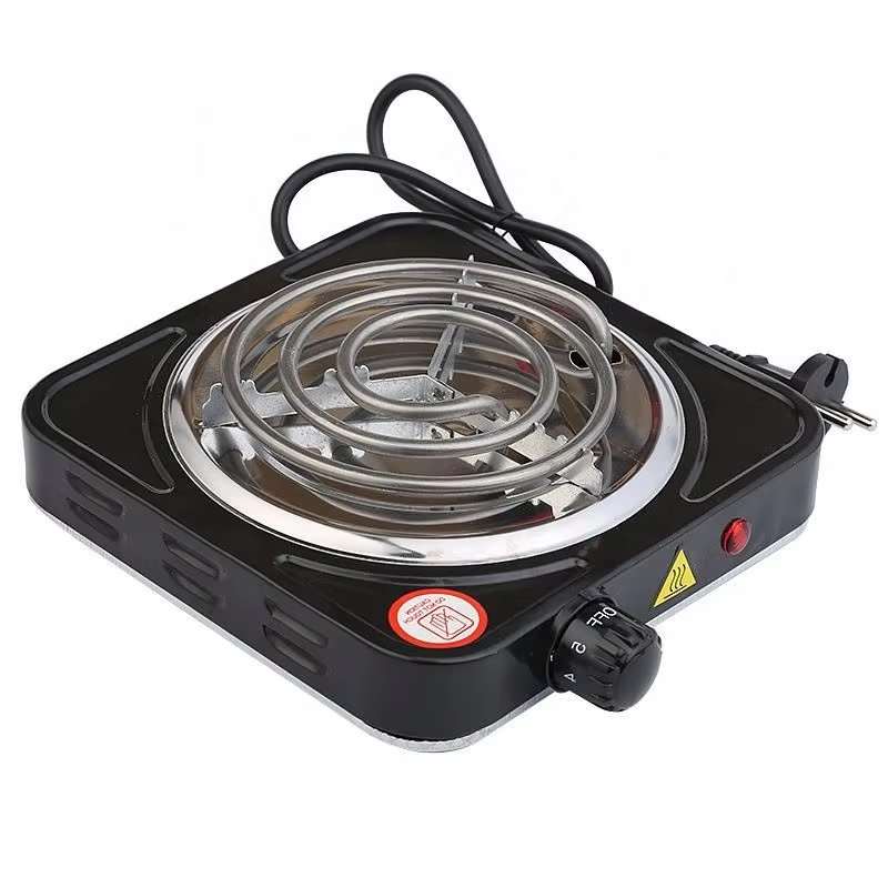 Electric Stove For Cooking - Hot Plate Heat Up In Just 2 mins - Easy to Clean -Metal Body (random color )