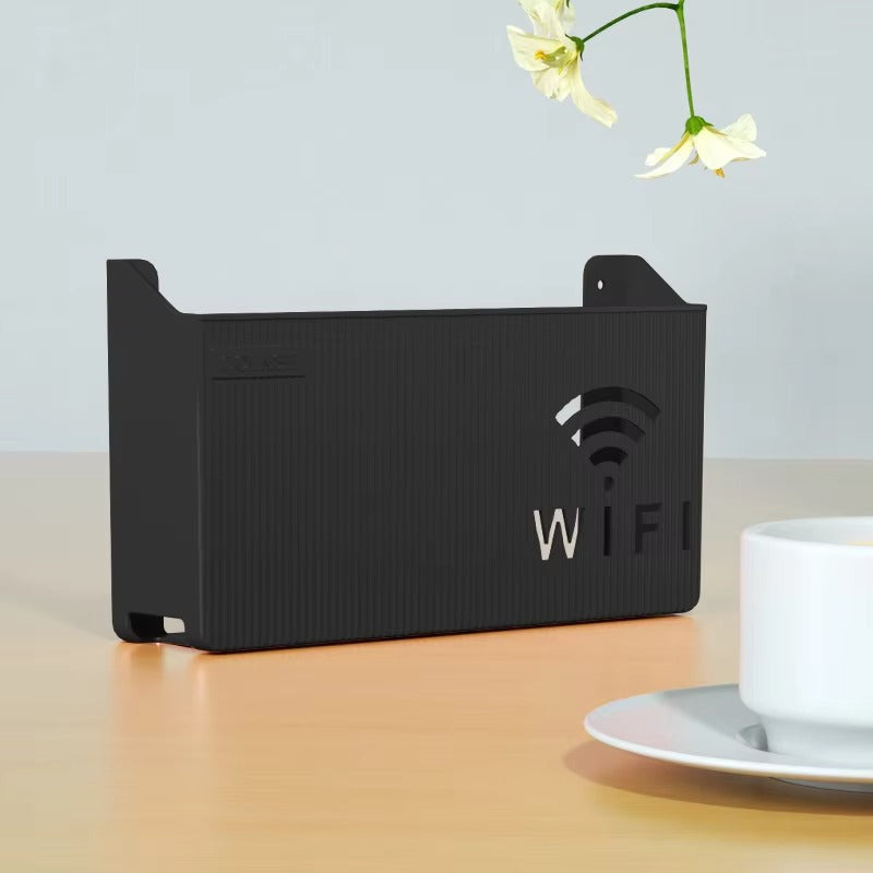WiFi Router Shelf &amp; Cable Organizer â€“ Wall-Mount ABS Plastic Storage Box for Routers, Power Strips &amp; Cables (Random Colors)