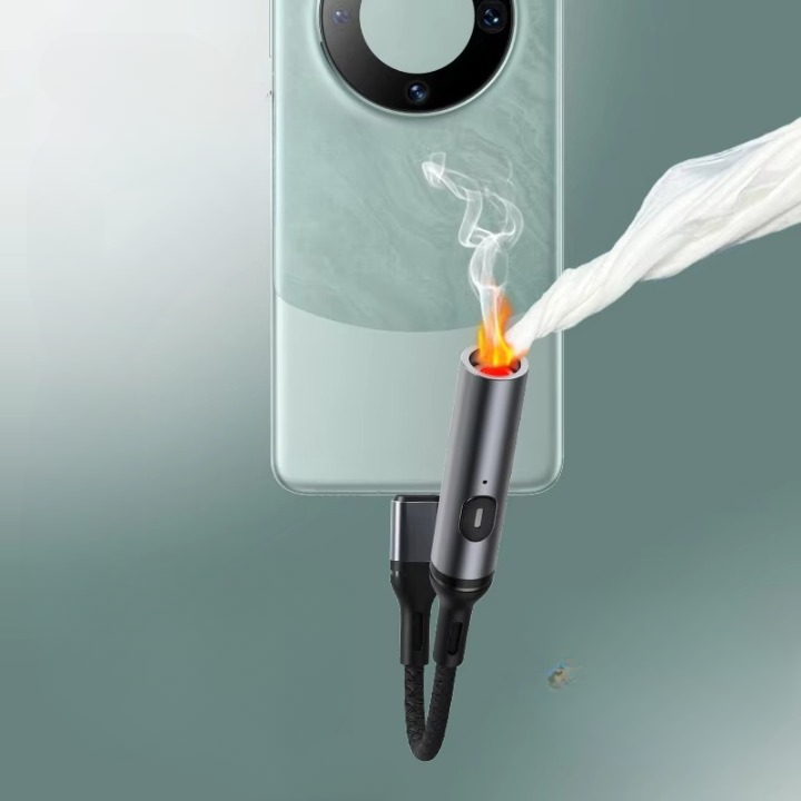 Windproof Mobile Phone Charging Lighter â€“ Outdoor USB Cigarette Lighter for Smartphones With Box