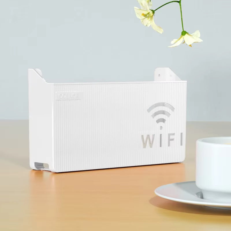 WiFi Router Shelf &amp; Cable Organizer â€“ Wall-Mount ABS Plastic Storage Box for Routers, Power Strips &amp; Cables (Random Colors)