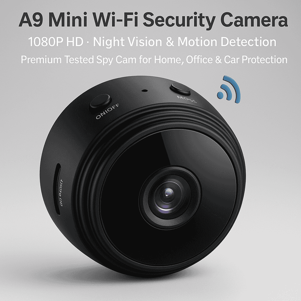 A9 Mini WiFi Security Camera – 1080P HD, Night Vision & Motion Detection |  Premium Tested Quality (Imported)