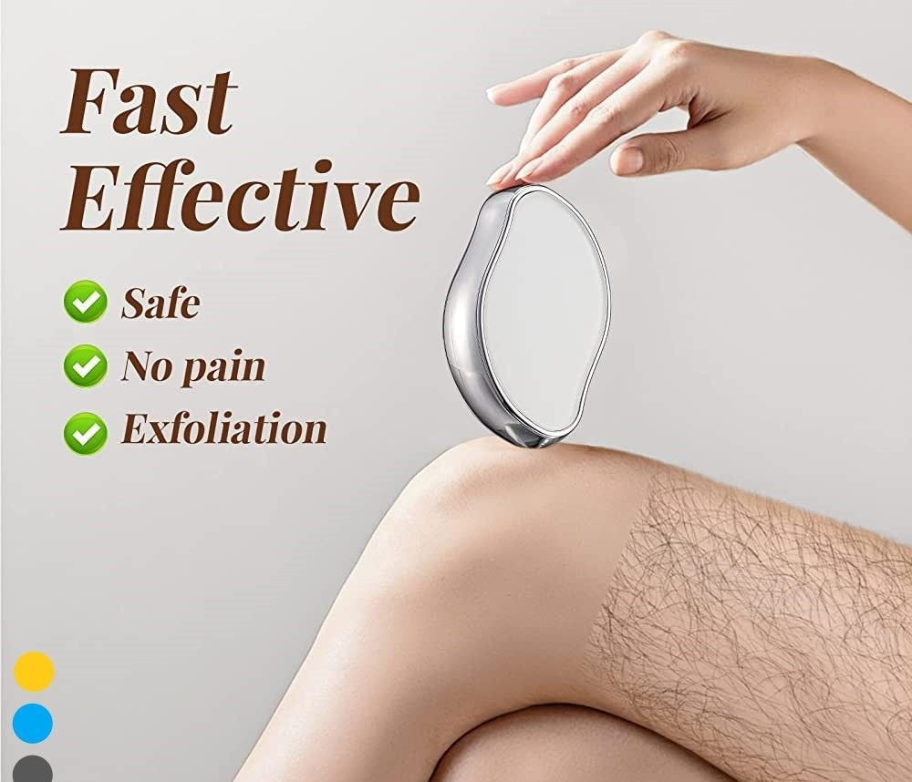 Magic Crystal Hair Remover Bleame Crystal Hair Eraser â€“ Painless Exfoliation Hair Removal Tool For Arms Legs Back   (random color)