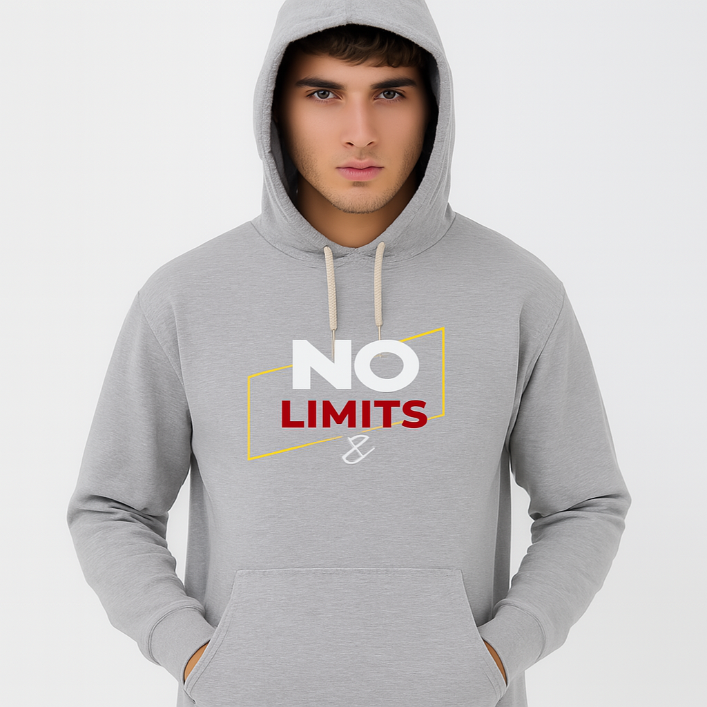 No Limits Grey Hoodie – Premium Winter Collection for Men & Boys | Stylish, Comfortable & Casual Wear