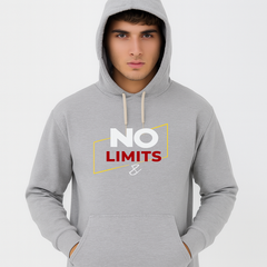 No Limits Grey Hoodie – Premium Winter Collection for Men & Boys | Stylish, Comfortable & Casual Wear
