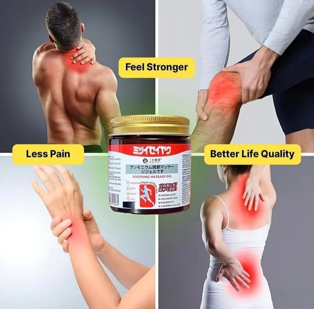 MELODINE Japanese Soothing Massage Gel: Instant Muscle & Joint Pain Relief, No Pills