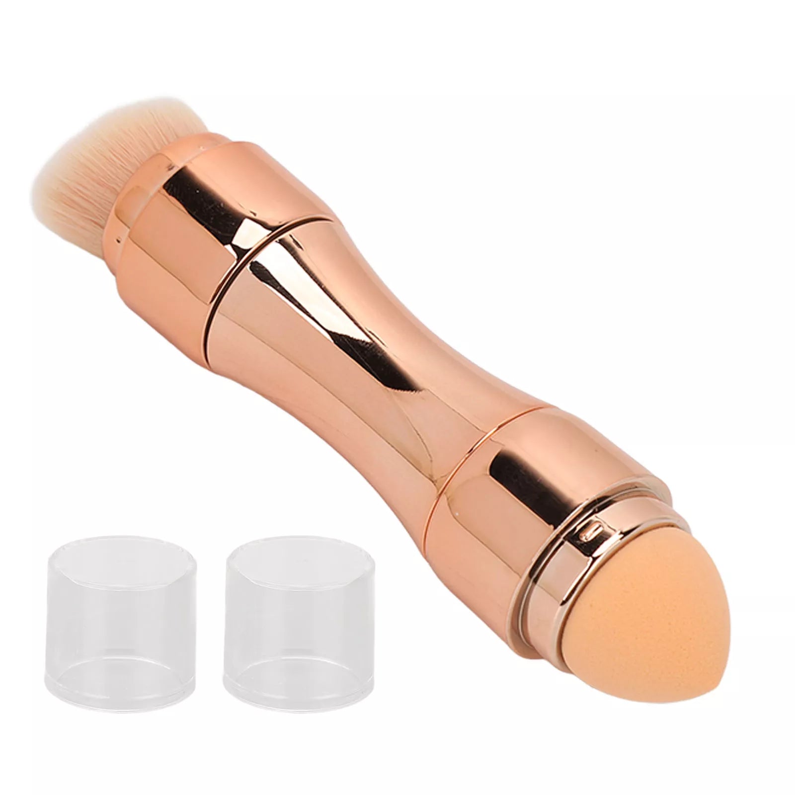 Max Factor x 4 in 1 makeup brush  Set Portable Mini Travel Makeup Brushes Makeup Brush Mini 4 in 1 Kit for Travel Cosmetic Applicator Foundation Sponges Brushes Concealer Professional Make Up Tools (random color)