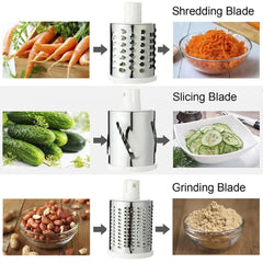 Haverit™ Drum Cutter – The Ultimate 3-in-1 Slicer, Shredder & Grater for Effortless Cooking