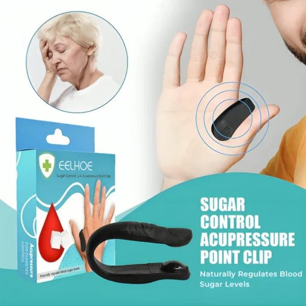 Sugar Control LI4 Acupressure Point Clip – Headache, Stress & Migraine Relief | Wearable Wellness Hand Clip z