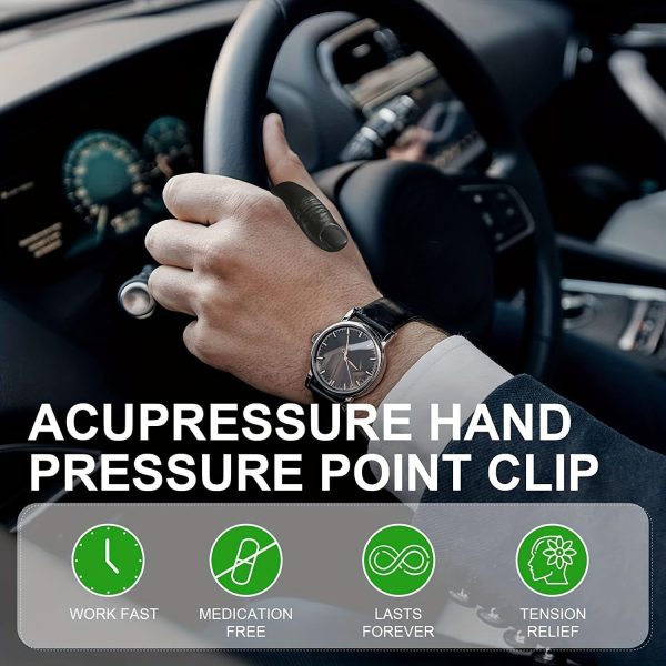 Sugar Control LI4 Acupressure Point Clip – Headache, Stress & Migraine Relief | Wearable Wellness Hand Clip z
