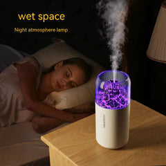 Volcano USB Mini Air Humidifier Car Mist Spray Maker Aroma Essential Oil Diffuser Purifier Colorful Night Live(random color)